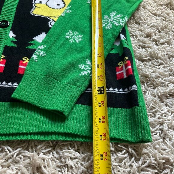The SImpsons Santa Bart Ugly Christmas Cardigan Sweater Size Large EUC - Picture 5 of 11